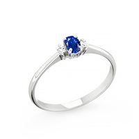 Anello Gazzola Gioielli Donna in Oro bianco Zaffiro 0.20 Ct GI-AN-2683G-2-1-13-Z-OV-N-G-SI - GI-AN-2683G-2-1-13-Z-OV-N-G-SI